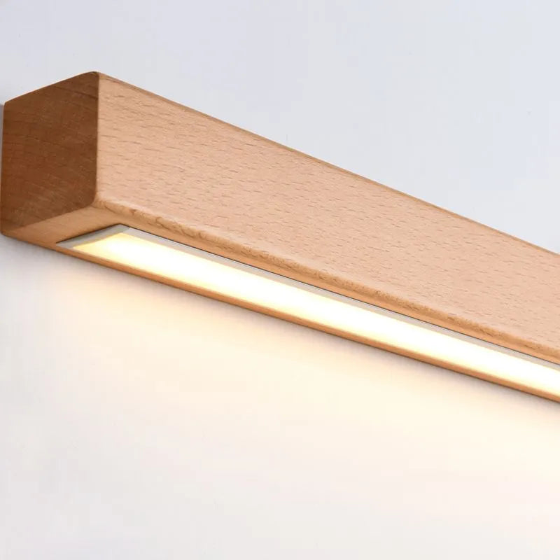 Natural Wood Wall Sconce - Warm Acrylic Glow 7