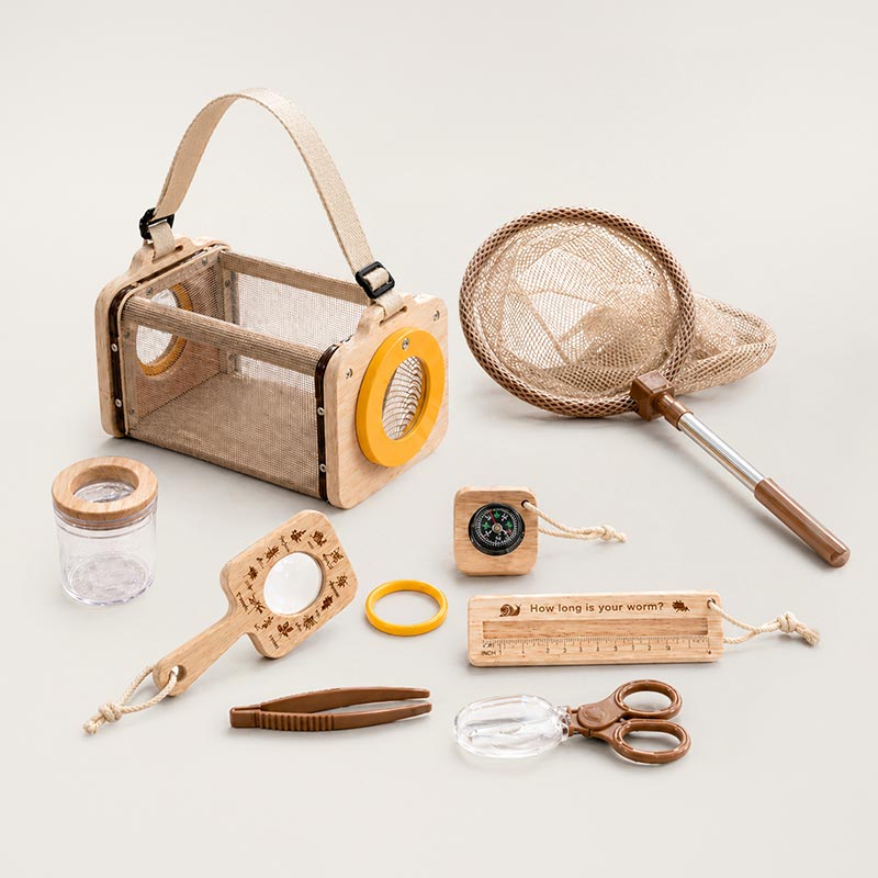 Kit d'exploration nature pour enfant en chêne, dès 4 ans