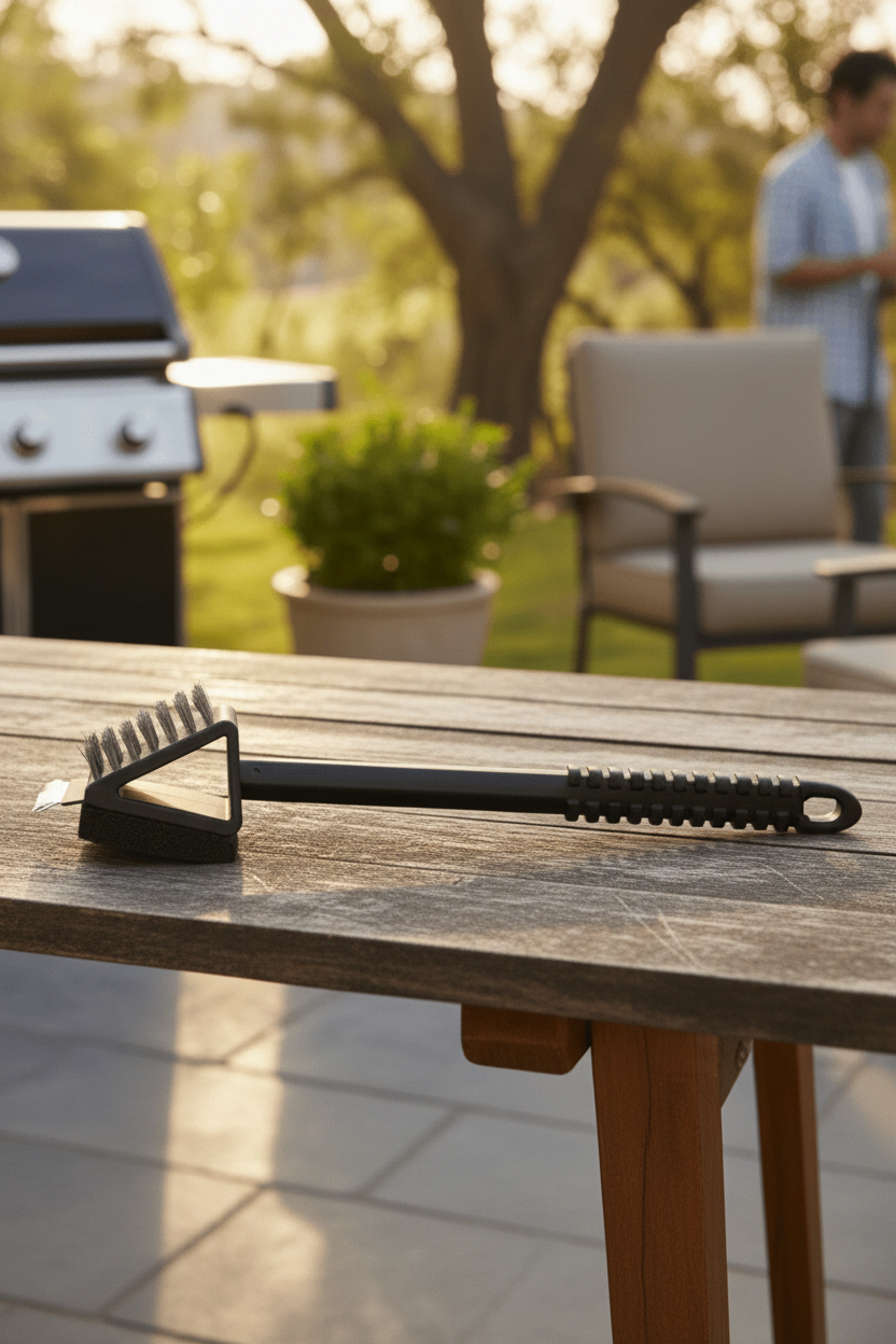 Nettoyant de Gril Élégant avec Grattoir Intégré | Entretien Luxueux pour des Surfaces Impeccables 0