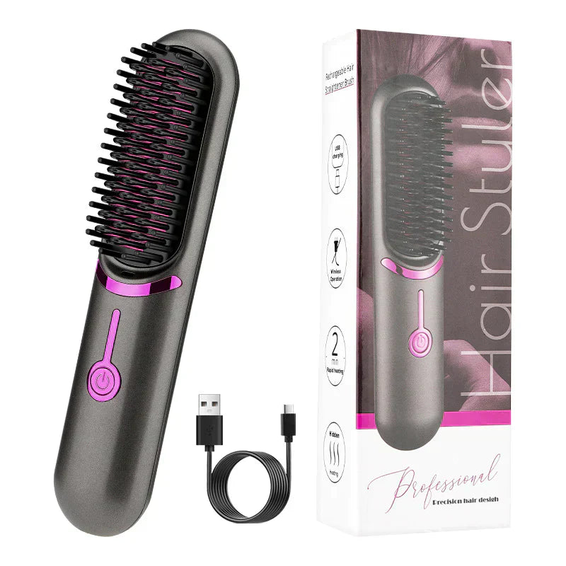 Tima Brush – Brosse Lissante Sans Fil Rechargeable
