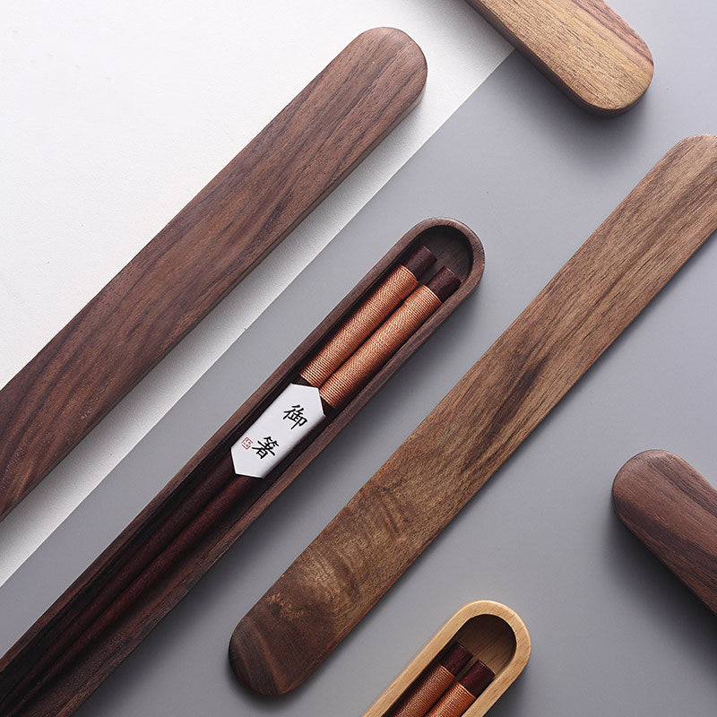Wooden Chopsticks with Box, Black Walnut, Wenge or Ash