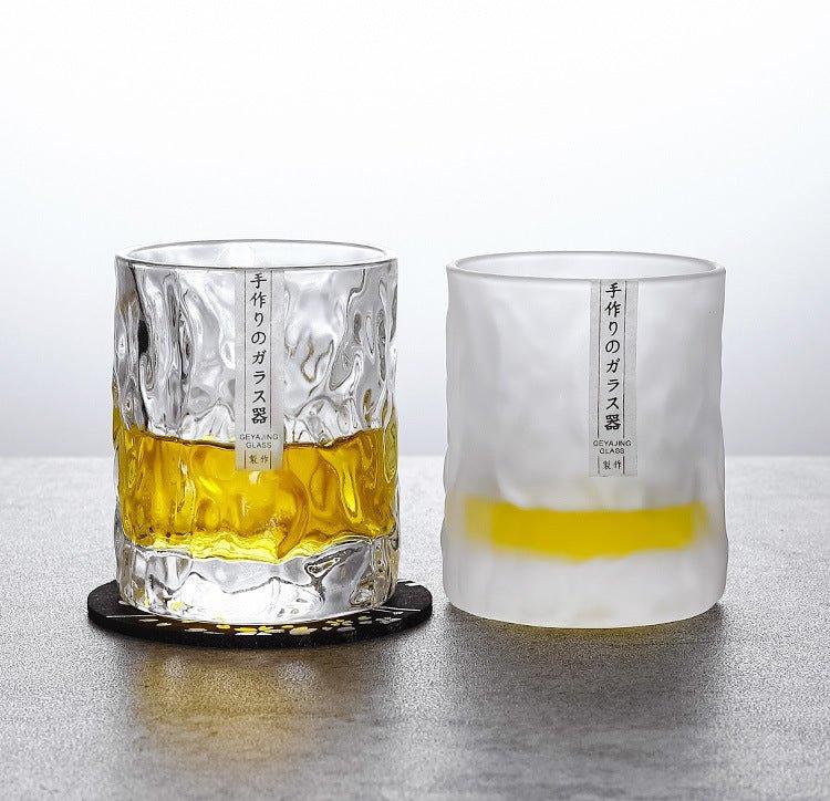 Cut-Pattern Whisky Glass in a Wooden Gift Box