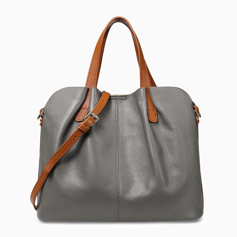 Medium Genuine Leather Tote Bag, Hand or Shoulder
