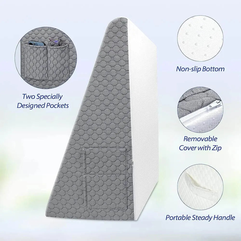 Oreiller Ergonomique Triangulaire en Mousse de Luxe | Confort Optimal et Soutien pour un Sommeil Réparateur 5