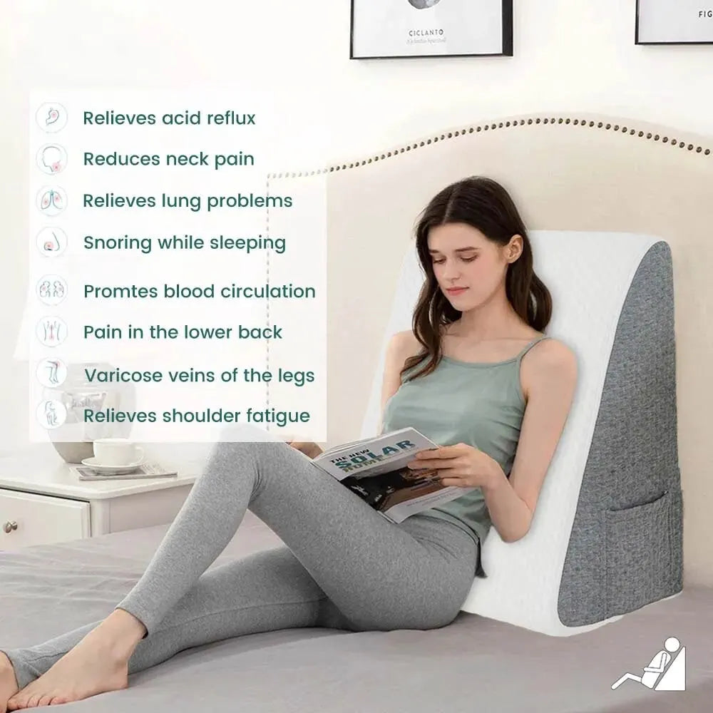 Oreiller Ergonomique Triangulaire en Mousse de Luxe | Confort Optimal et Soutien pour un Sommeil Réparateur 6