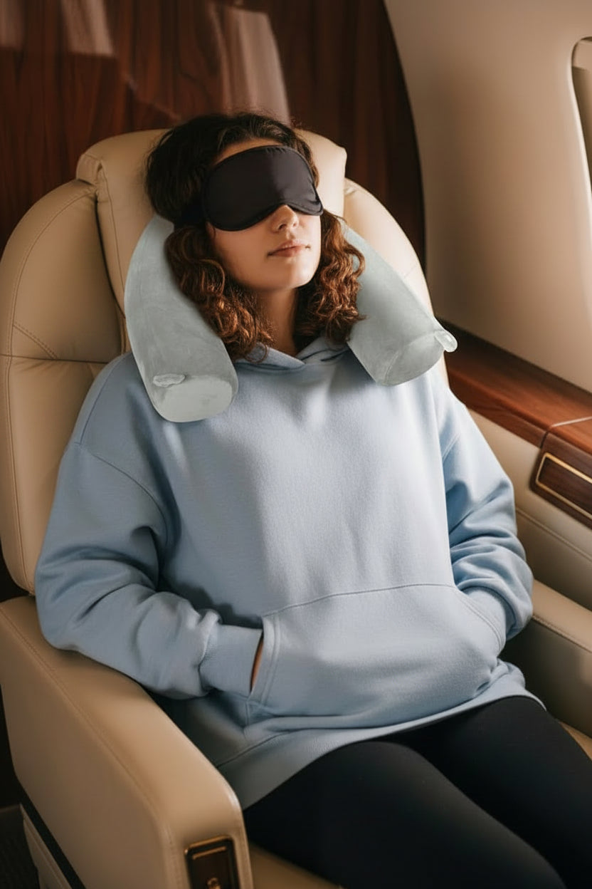 Oreiller de Voyage Ergonomique en Mousse à Mémoire | Confort Supérieur pour un Voyage Relaxant 0