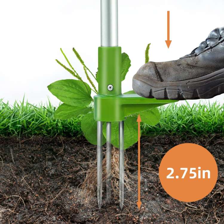Outil de Jardinage Ergonomique pour Désherber | Poignée Longue en Acier pour un Confort Optimal 1