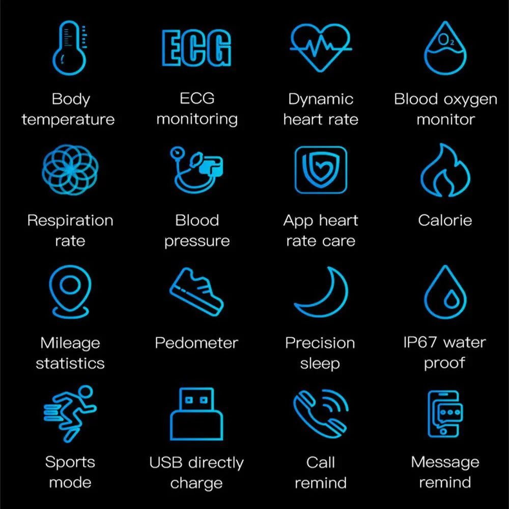 Splashbrush Montre Connectée ECG Tension Sommeil