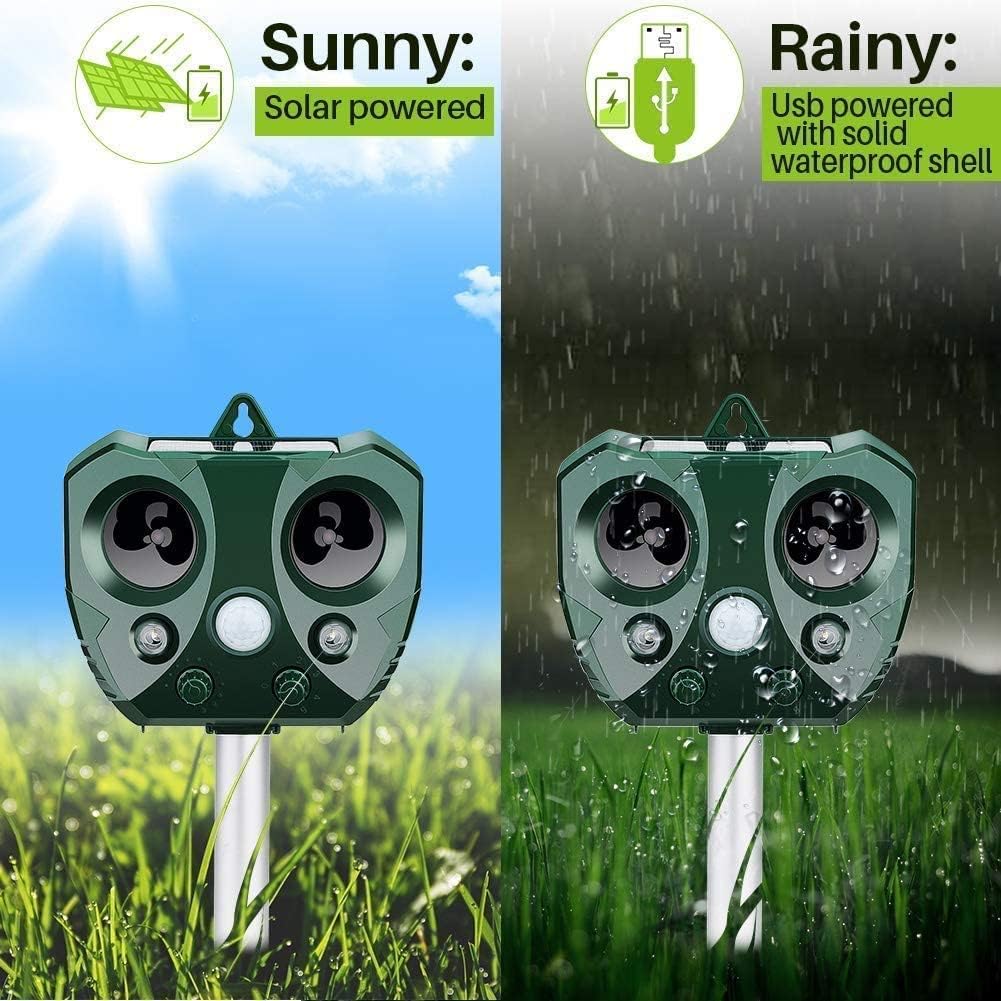 Répulsif Animaux Ultrasonique Solaire