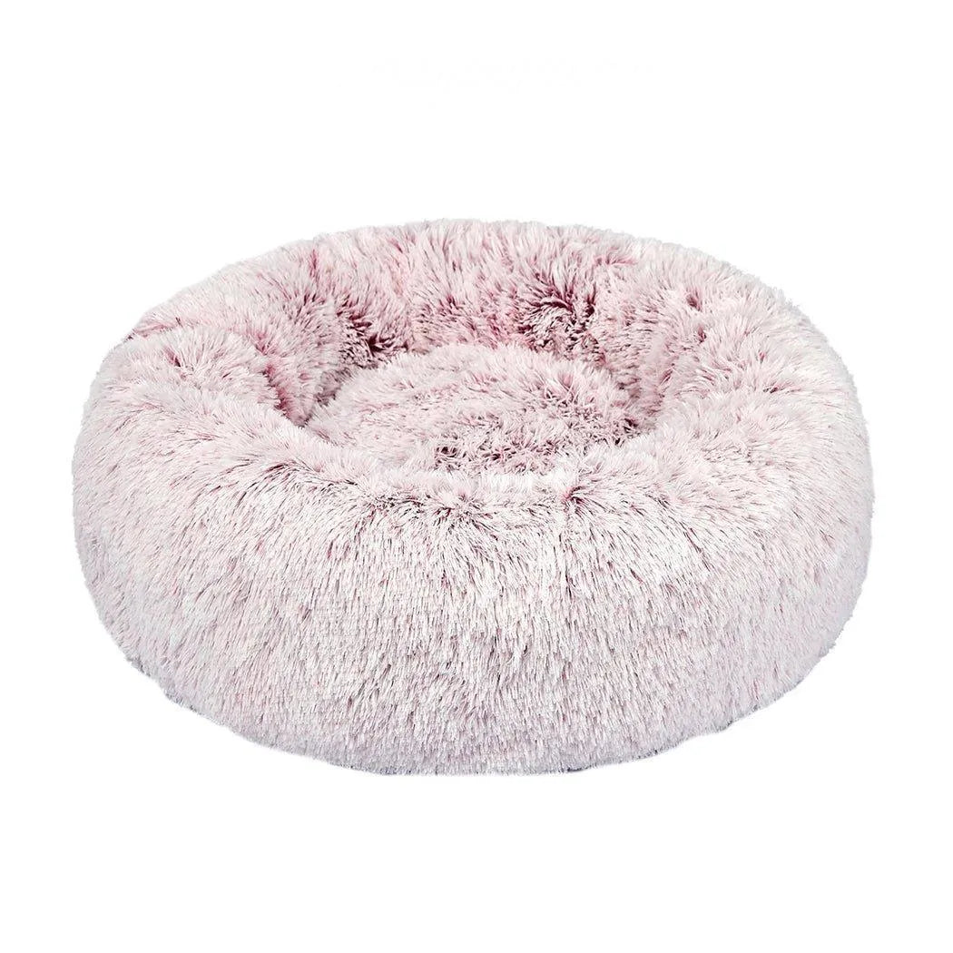 Panier rond moelleux pour chien, housse amovible