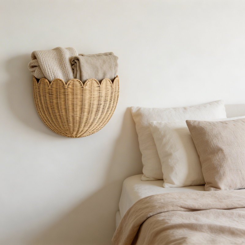 Panier Mural Tressé en Bambou Naturel | Rangement Élégant et Pratique pour un Intérieur Chic 6