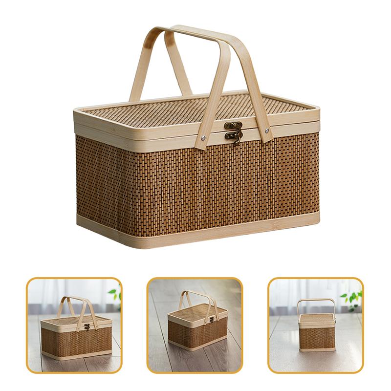 Panier Pique-Nique en Bambou | Élégance et Praticité pour Vos Repas en Plein Air 1