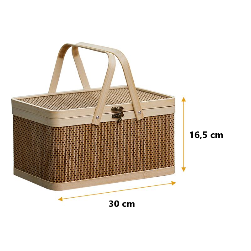 Panier Pique-Nique en Bambou | Élégance et Praticité pour Vos Repas en Plein Air 2