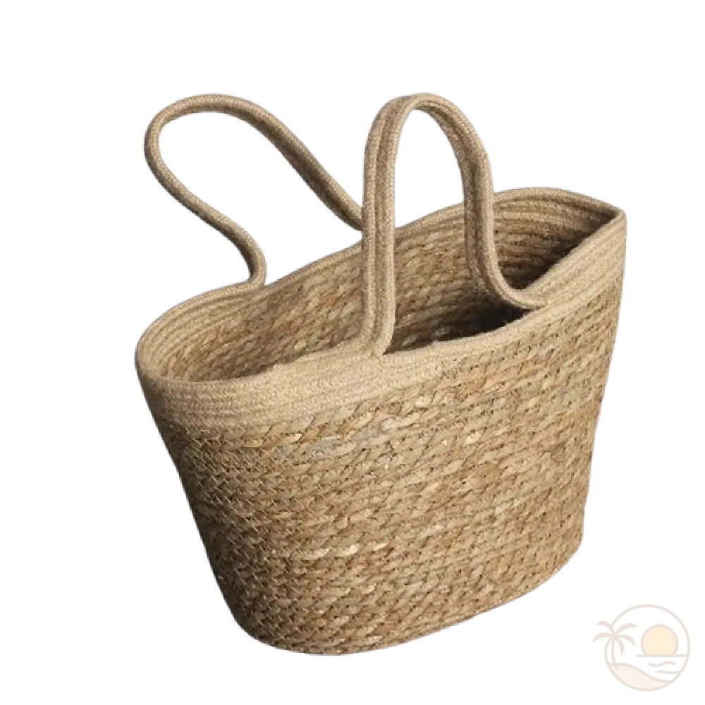 Panier de Plage XXL en Paille Naturelle | Élégance Bohème pour Vos Escapades Ensoleillées