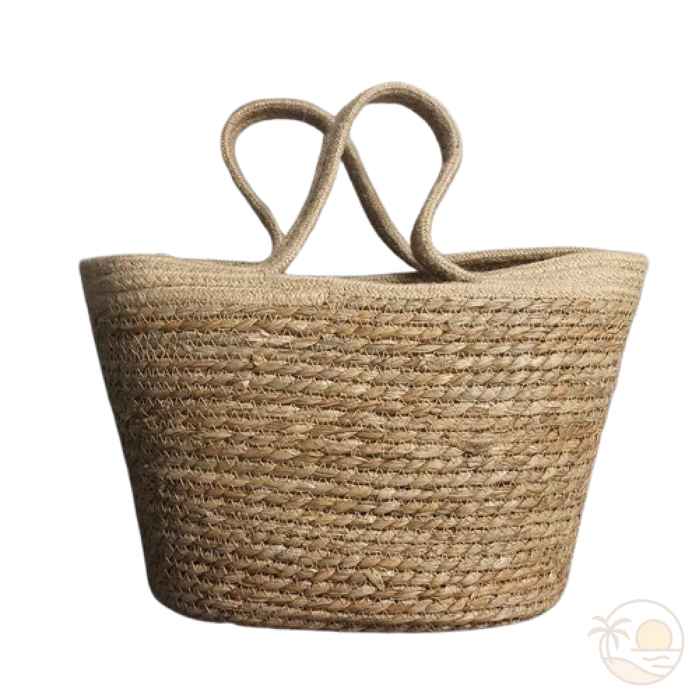 Panier de Plage XXL en Paille Naturelle | Élégance Bohème pour Vos Escapades Ensoleillées