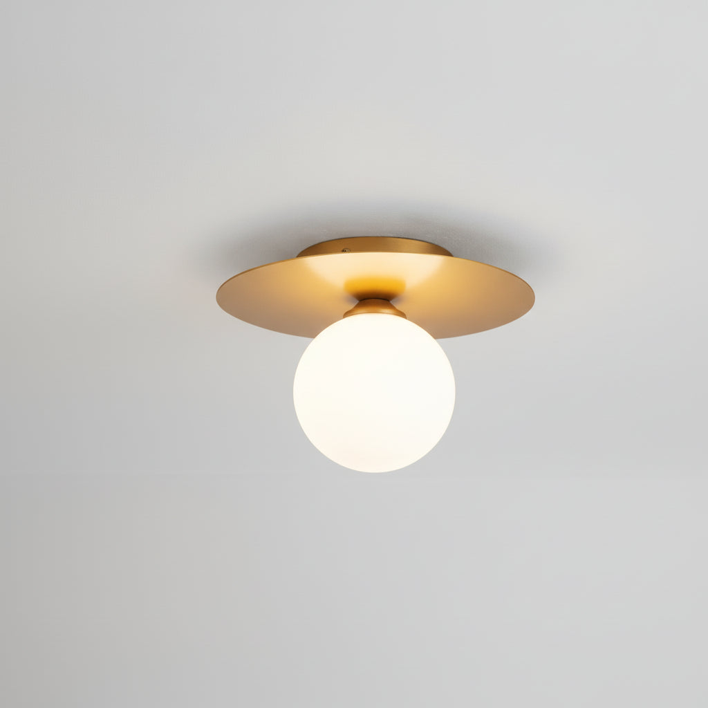 Plafonnier Design : Élégance Naturelle en Lumière – Métal Doré Moderne 2