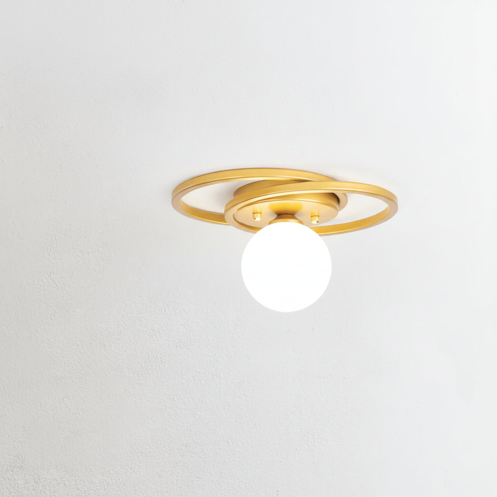 Plafonnier Design : Élégance Naturelle en Lumière – Métal Doré Moderne 4