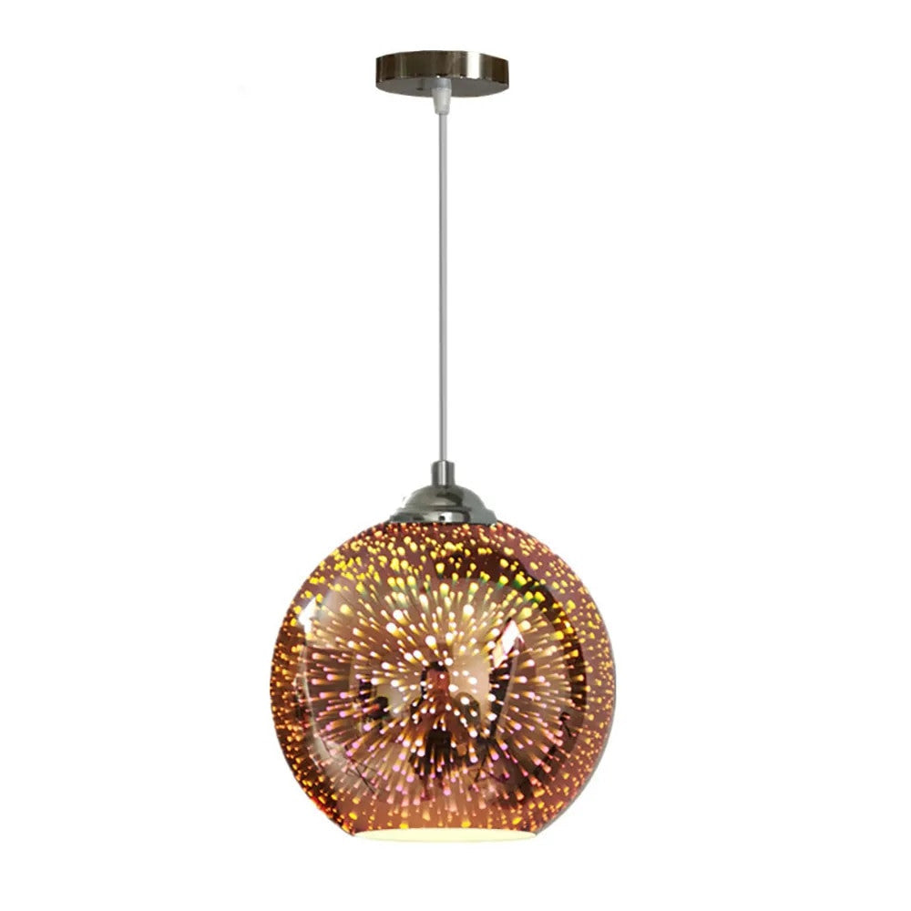 Plafonnier Design : Élégance Naturelle en Lumière – Verre Perforé Cuivré 5