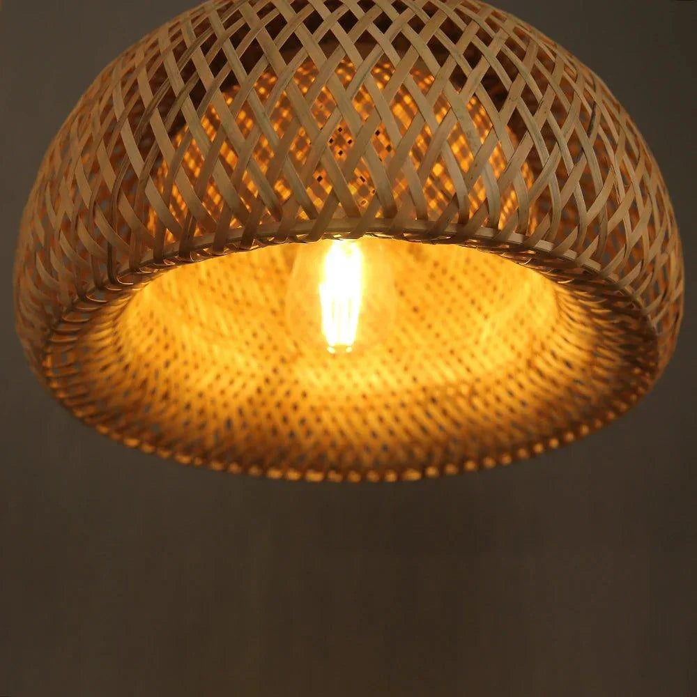 Plafonnier Élégant en Bambou – Artisanat Naturel et Chic 6