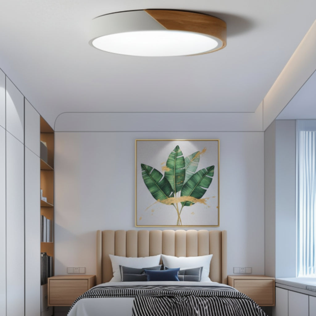 Plafonnier LED : Élégance Naturelle en Lumière – Design Chic en Bois 1