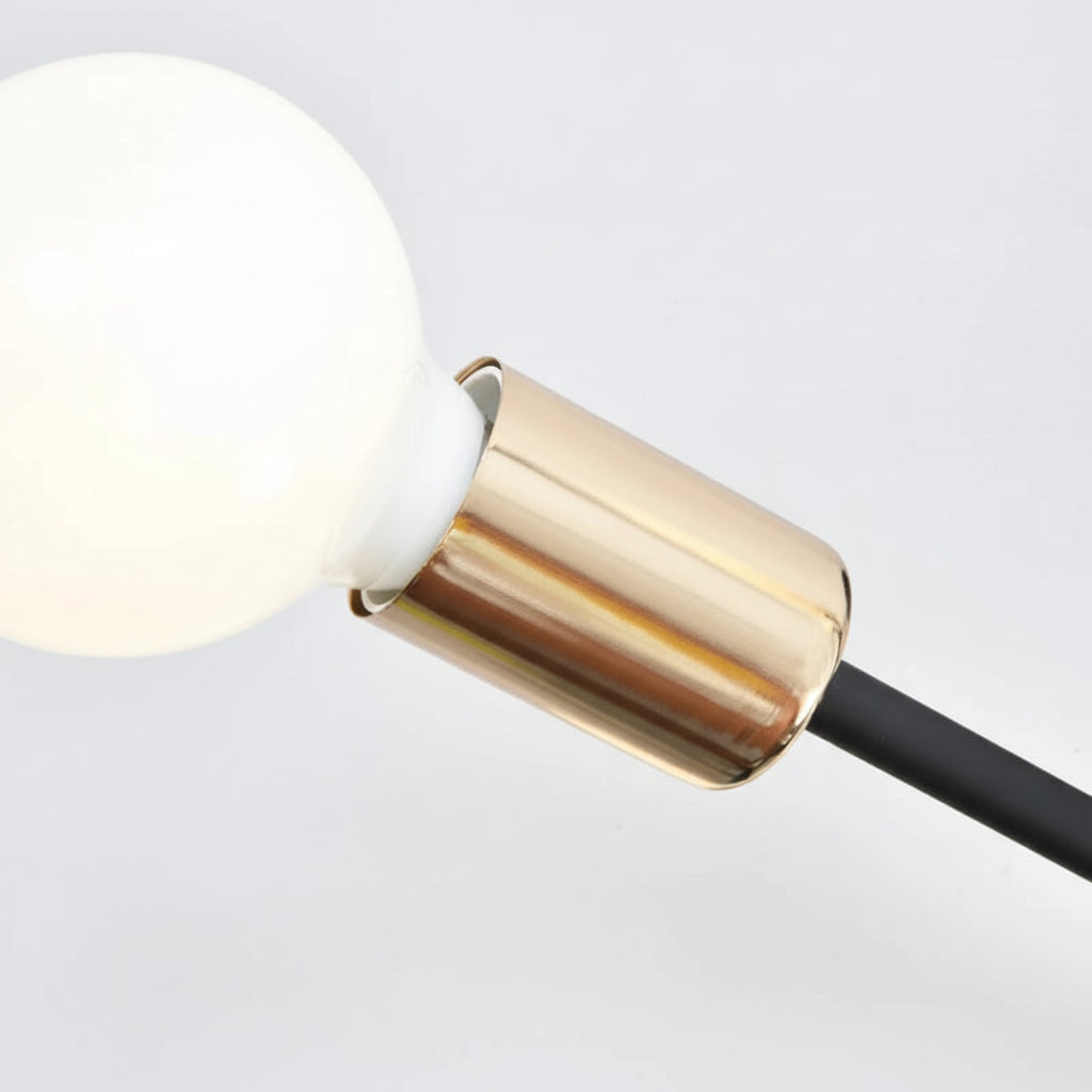 Plafonnier Rétro | Plafonnier LED en Fer Forgé à 6 Têtes avec Éclairage E27 | Luminaire Moderne pour Salon 4