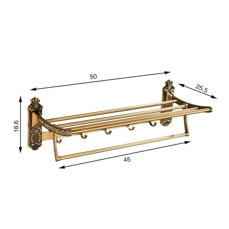 Porte Serviettes Salle de Bain en Aluminium Pliable | Élégance Vintage et Praticité pour un Rangement Optimisé 5