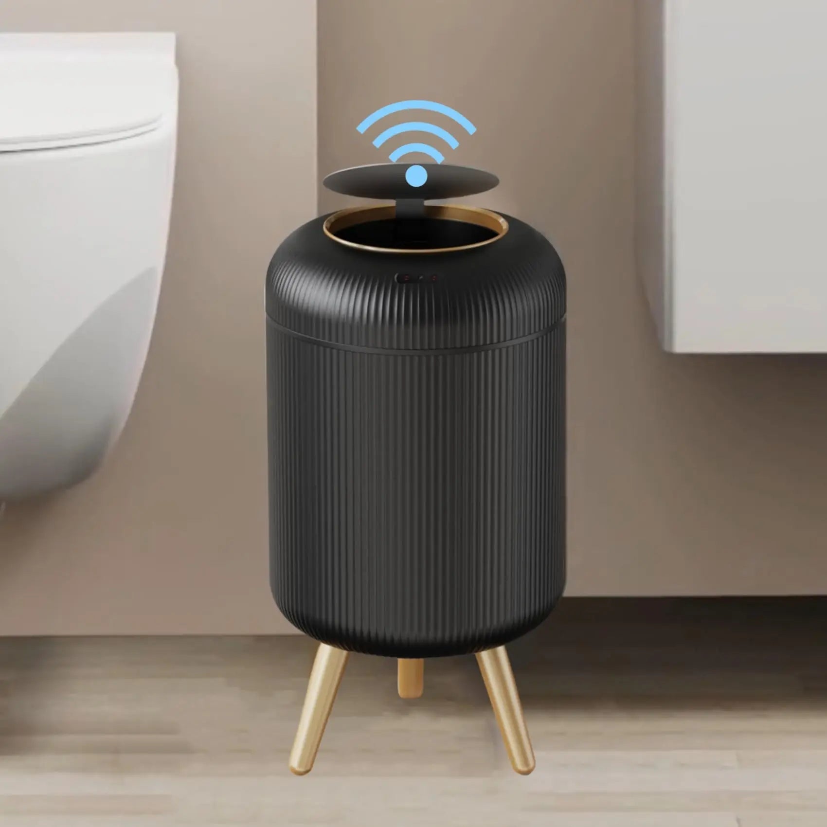 Poubelle Automatique Cuisine en Bois avec Capteur Infrarouge | Élégance et Hygiène pour un Intérieur Moderniste 9
