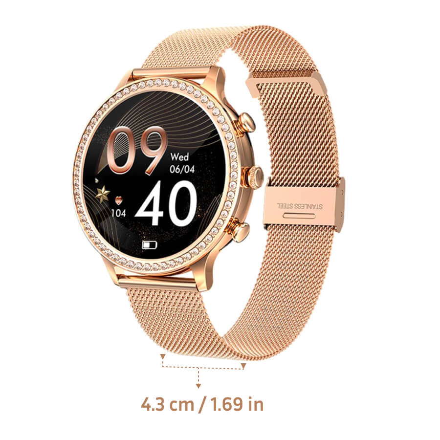 Montre connectée dorée pour femme K6