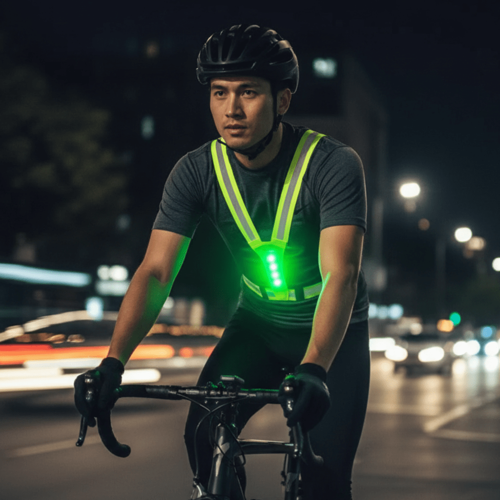 Punchsmart Gilet Réfléchissant LED Ajustable Sécurité