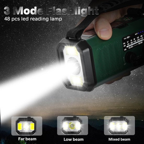 Radio d'Urgence Solaire et Dynamo 10 000 mAh | Design Compact et Portable pour Aventures en Extérieur 1