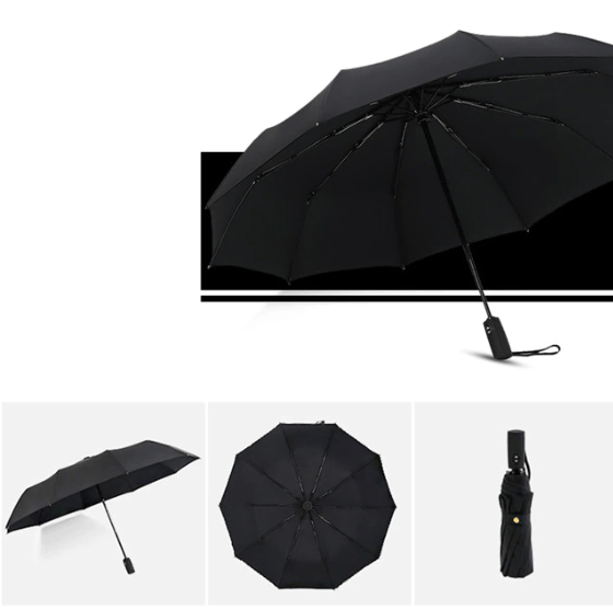 Rainforce | Parapluie Pliant Solide en Aluminium et Polyester | Protection Élégante Contre le Vent et la Pluie 10