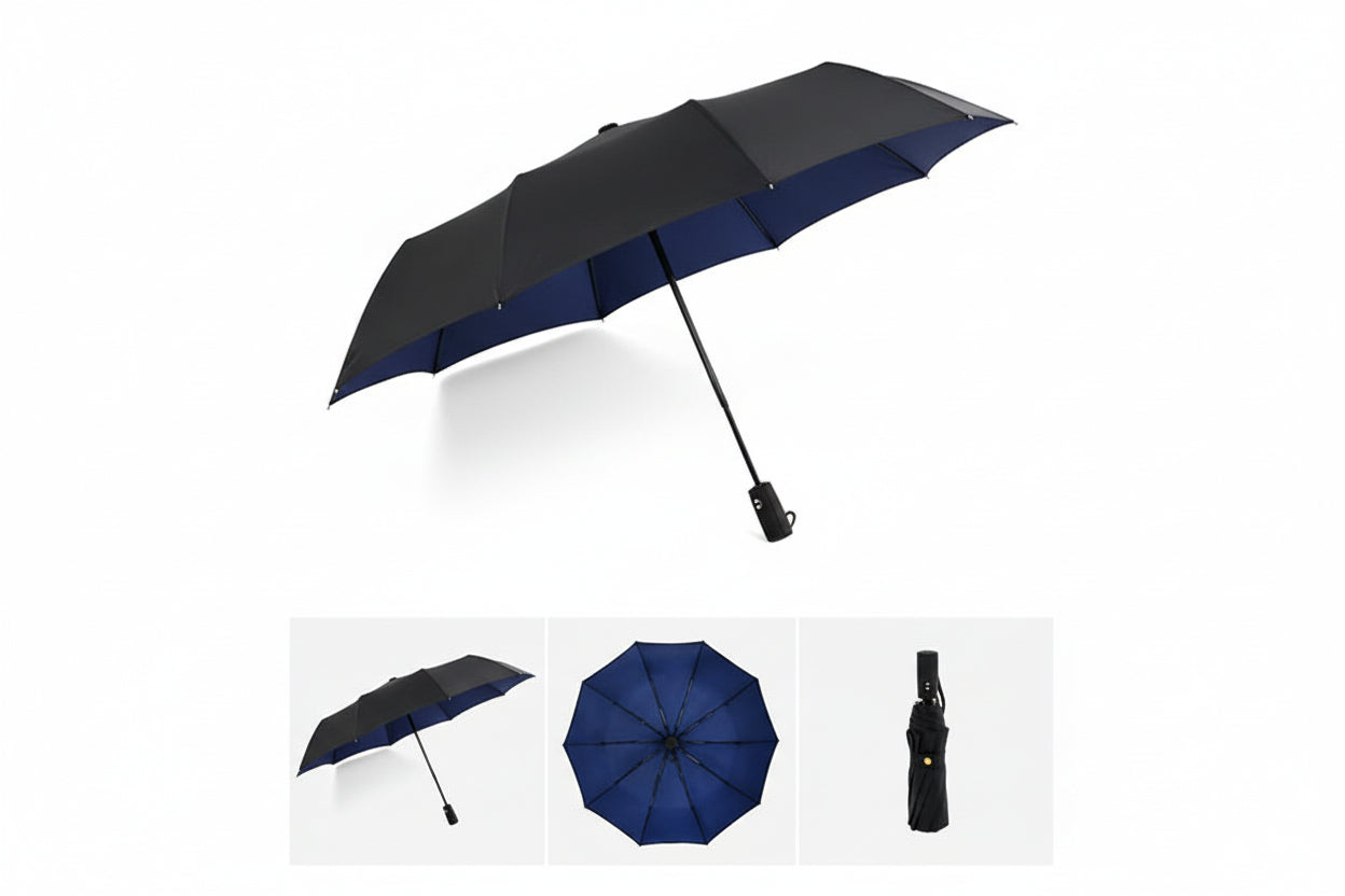 Rainforce | Parapluie Pliant Solide en Aluminium et Polyester | Protection Élégante Contre le Vent et la Pluie 4