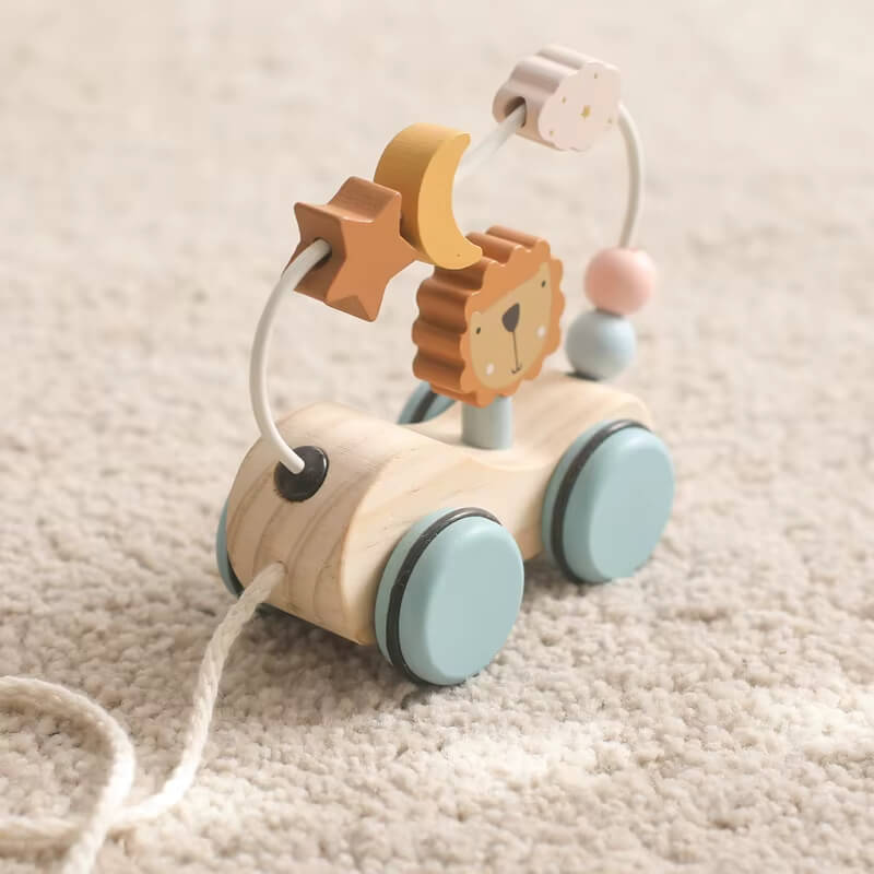 Wooden Lion Pull-Along Toy, from 6 Months