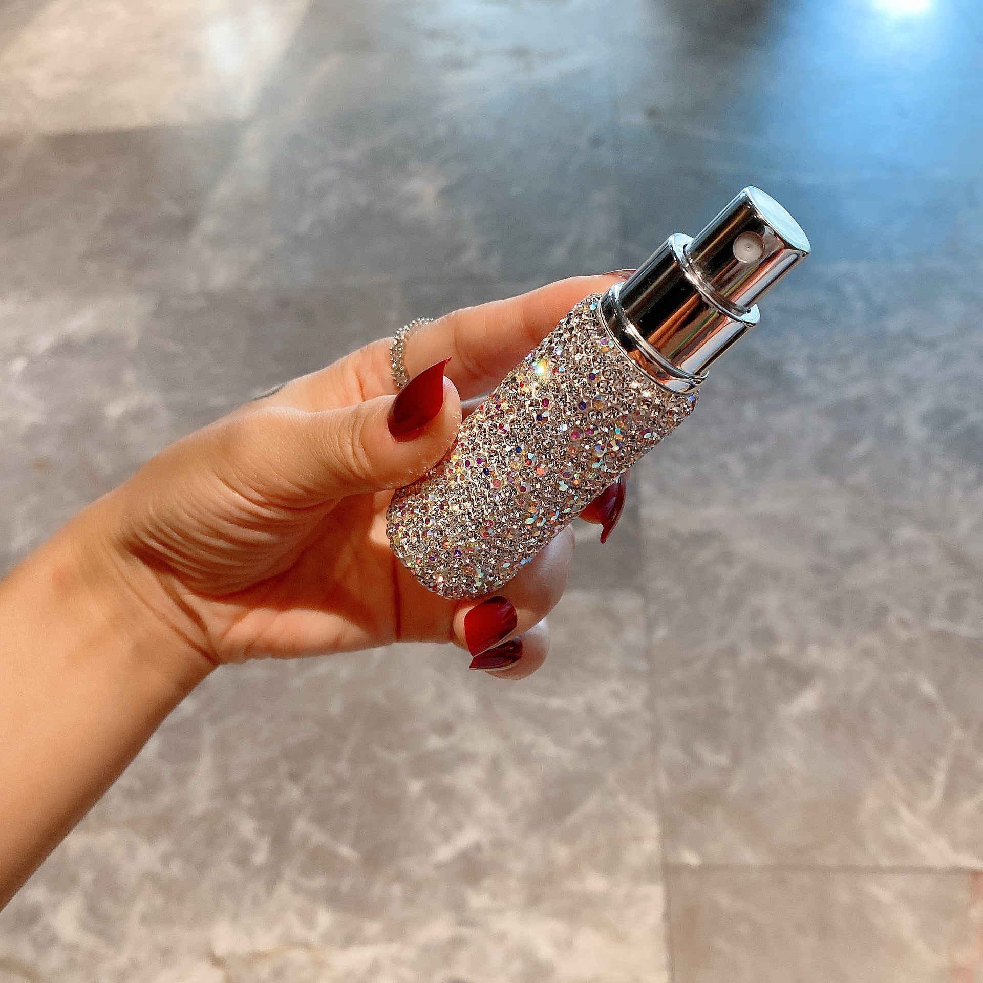 DiamondScent - Flacon Parfum Luxueux Rechargeable Stylé