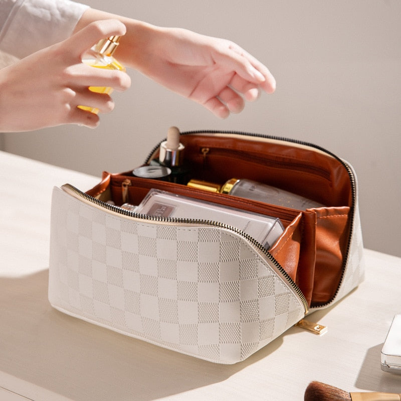 Trousse de toilette en similicuir, 23 x 12 x 10 cm