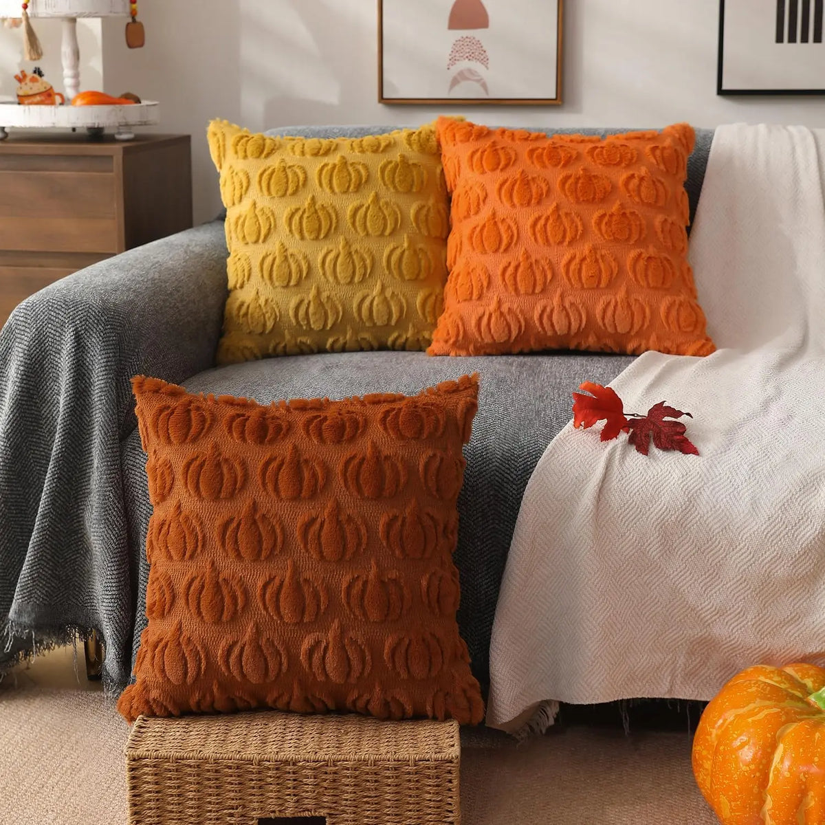 Étoile - Housse de Coussin en Fausse Fourrure