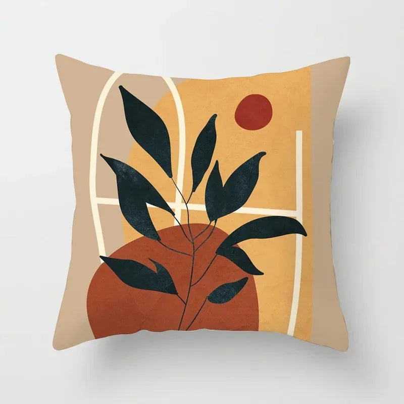 VelvetHaven - Housse de Coussin Velours Botanique