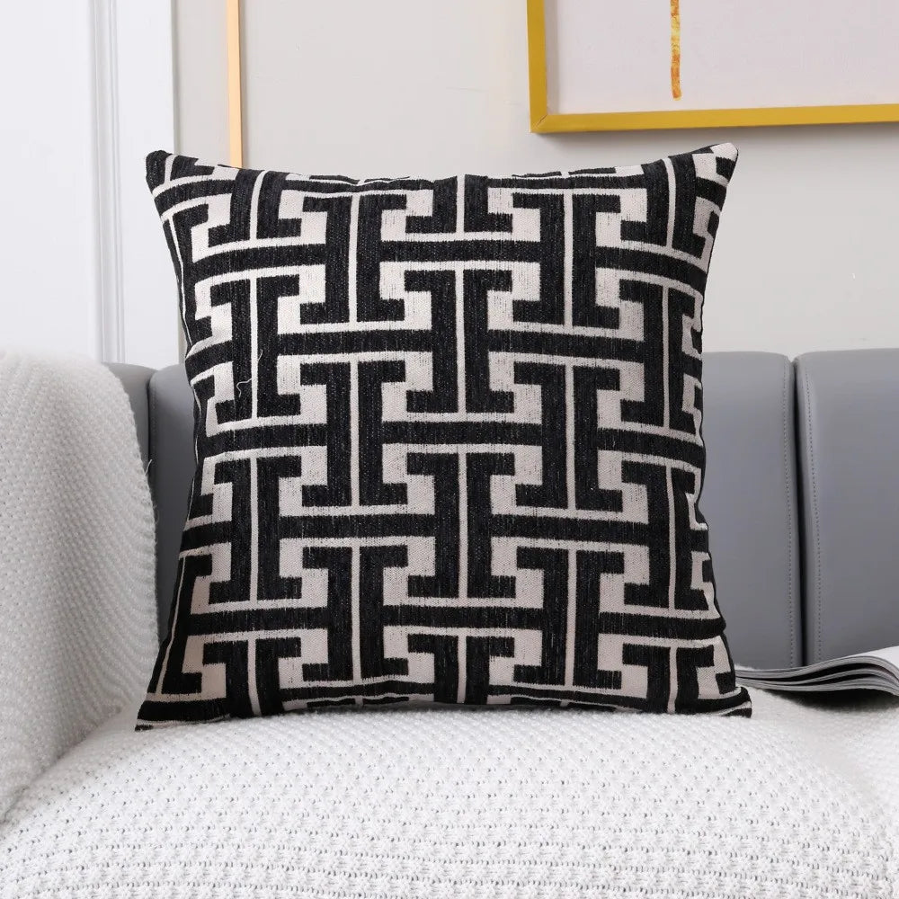 Serenite Stripe - Housse de Coussin Rayée en Coton