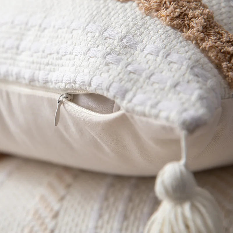 Lumière - Housse de Coussin Capitonnée Élégante