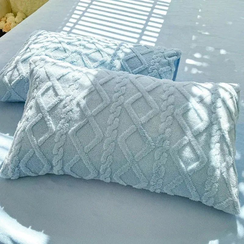 Textured Velvet-Feel Pillowcase Set of 2