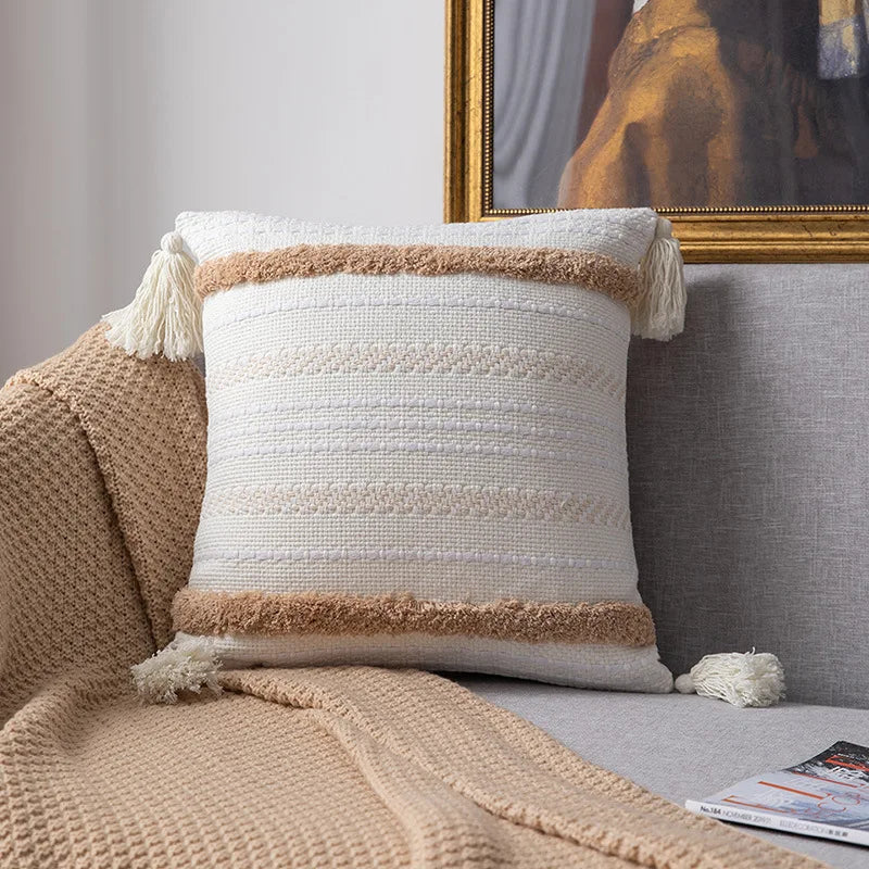 Lumière - Housse de Coussin Capitonnée Élégante