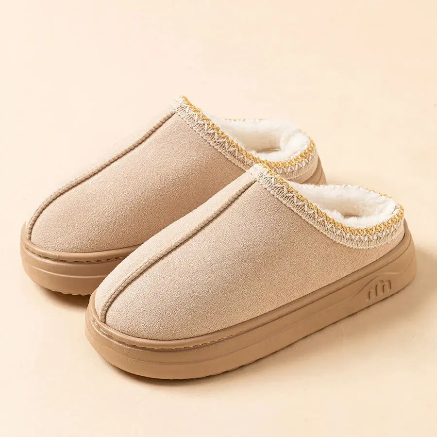 Unisex Fuzzy House Slippers with Anti-Slip Sole