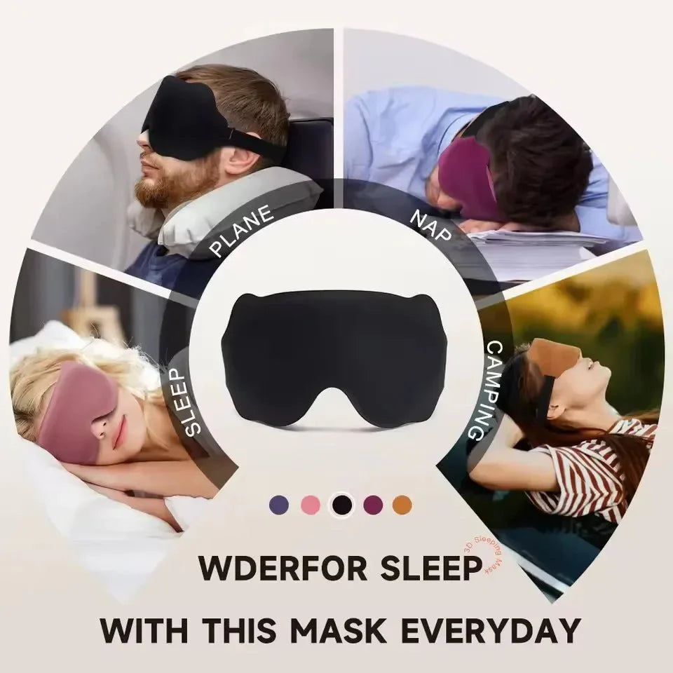 Pilltravel Masque de Sommeil 6D Mémoire de Forme