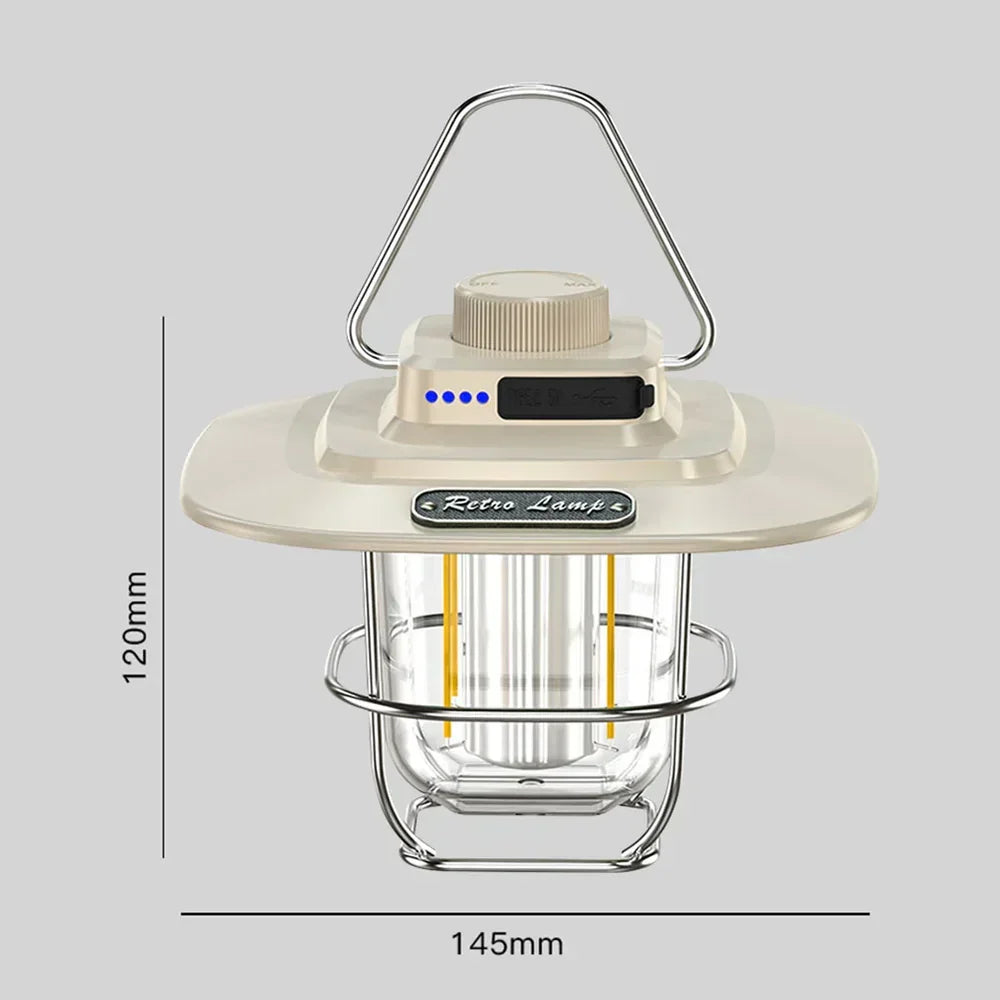 NostalgiaGlow - Lanterne LED Rétro Rechargeable
