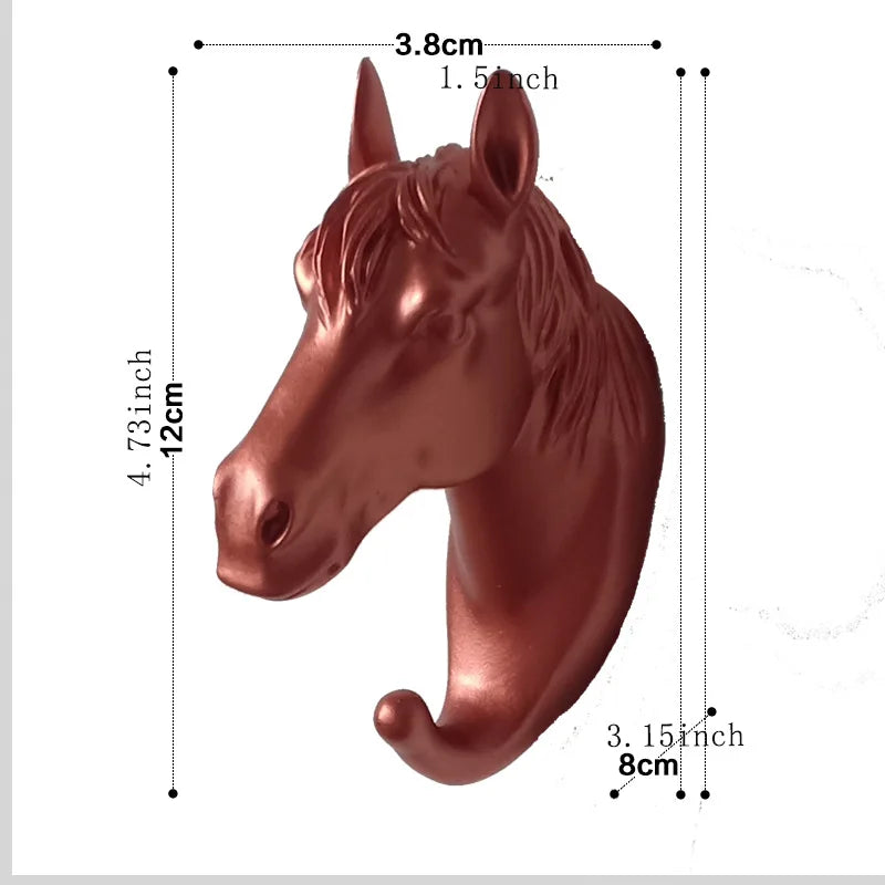 3D Animal Head Wall Hook in Polyresin