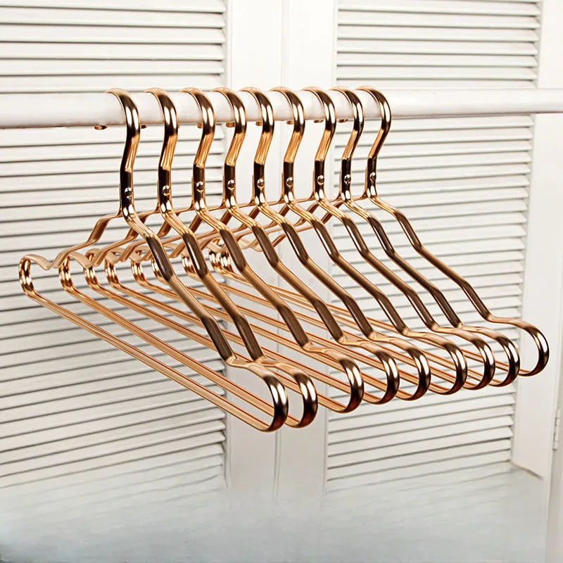 Minimalist Brass Clothes Hangers, Set of 6