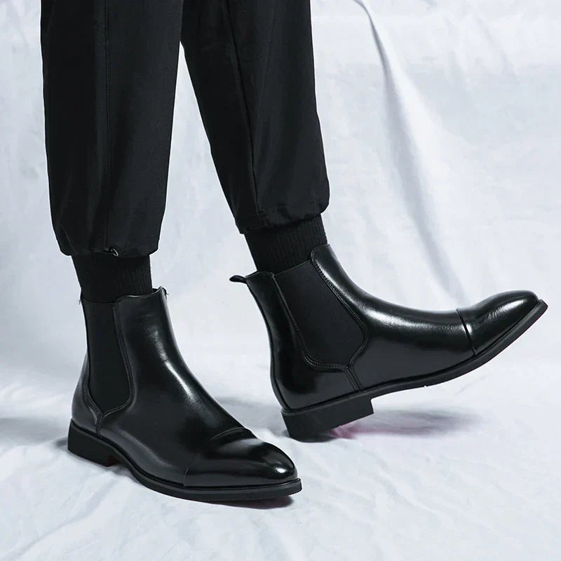 Leather Chelsea Boots for Men, Black or Maroon