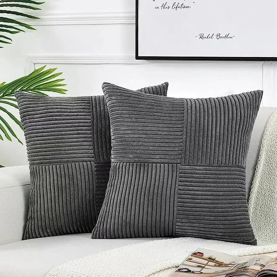 Quintessence - Lot de 2 Housses de Coussin Coton