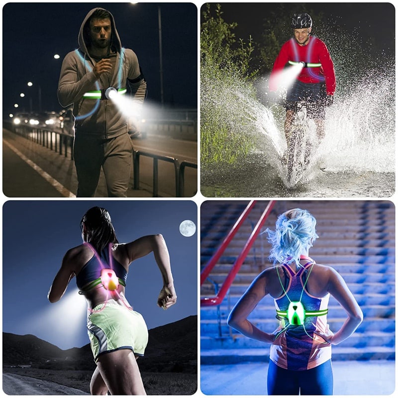 ReflectGlow – Gilet LED Sécurité Course