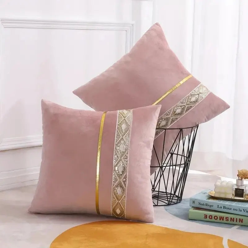LuxeViva - Housse de Coussin en Velours Glamour